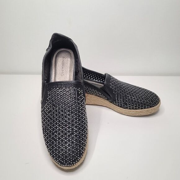 NEW Andiamo arosa jeweled espadrille slip … - Picture 1 of 8